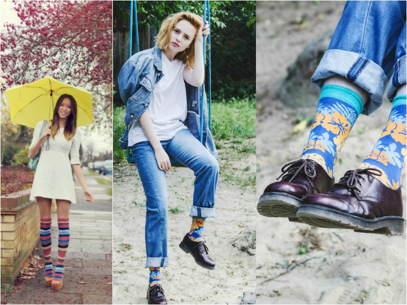 kolorowe skarpetki, jak nosić kolorowe skarpetki, inspiracje, trendy, fashion, moda