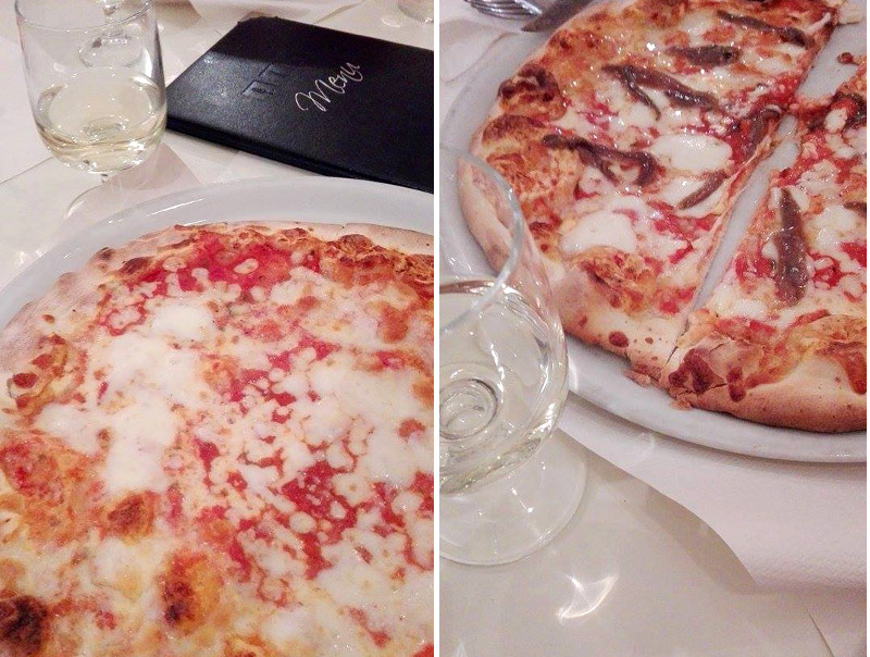 wloska pizza, rzymska pizza, wino, Rzym ,Włochy, weekend, restauracja, kolacja
