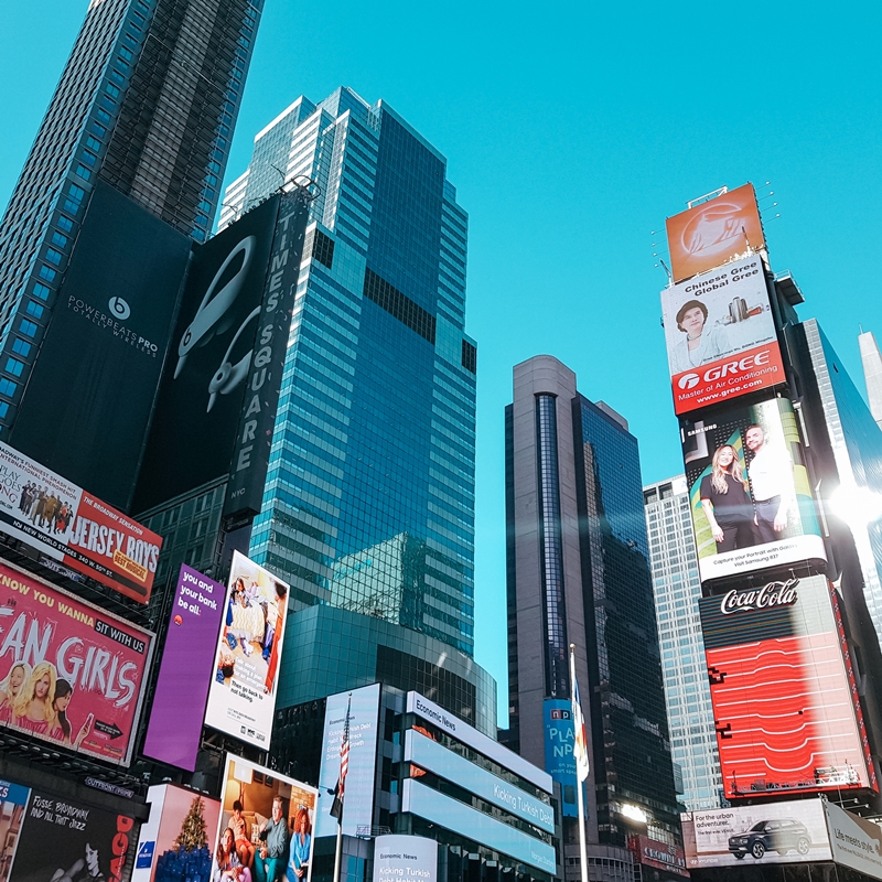 Time Square, podróż do Nowego Jorku, Nowy Jork, zakreecona